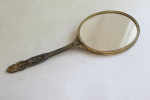 Antique Rose Hand Mirror