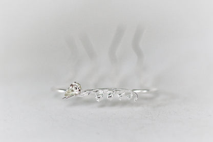 Pre-Order * Dainty Crystal Lily of the Valley Floral Hair Prong