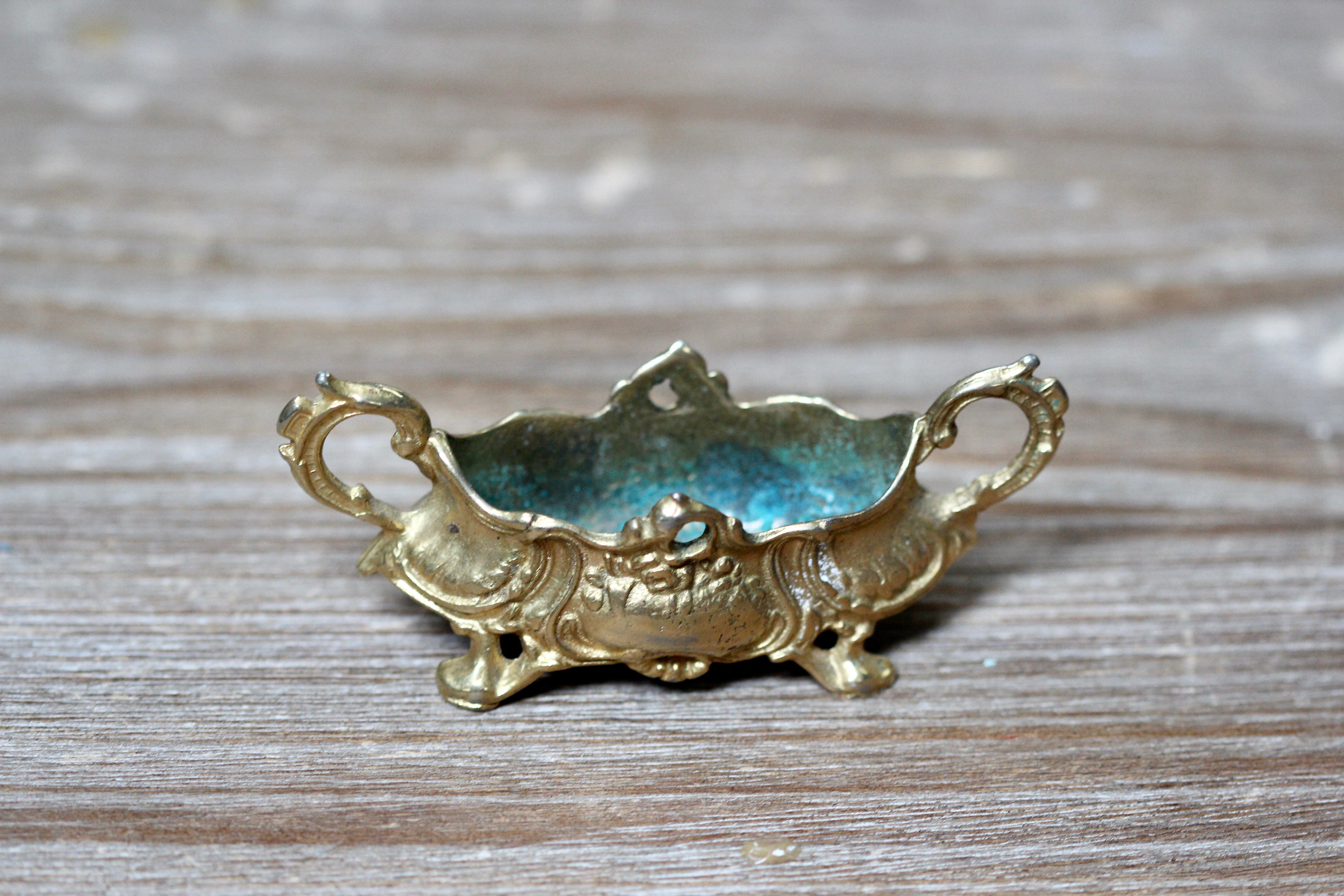 Antique Italian Bronze Jewelry Trinket
