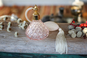 Antique Pink Long Spray Automizer Perfume Bottle