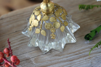 Antique Rare Floral Leaf Collar Perfume Bottle
