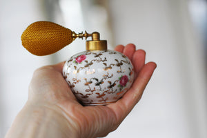 Antique Royal Bavaria Floral Porcelain Perfume Bottle