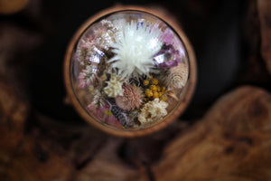 Medium / Small Dried Flowers Glass Dome / Cloche