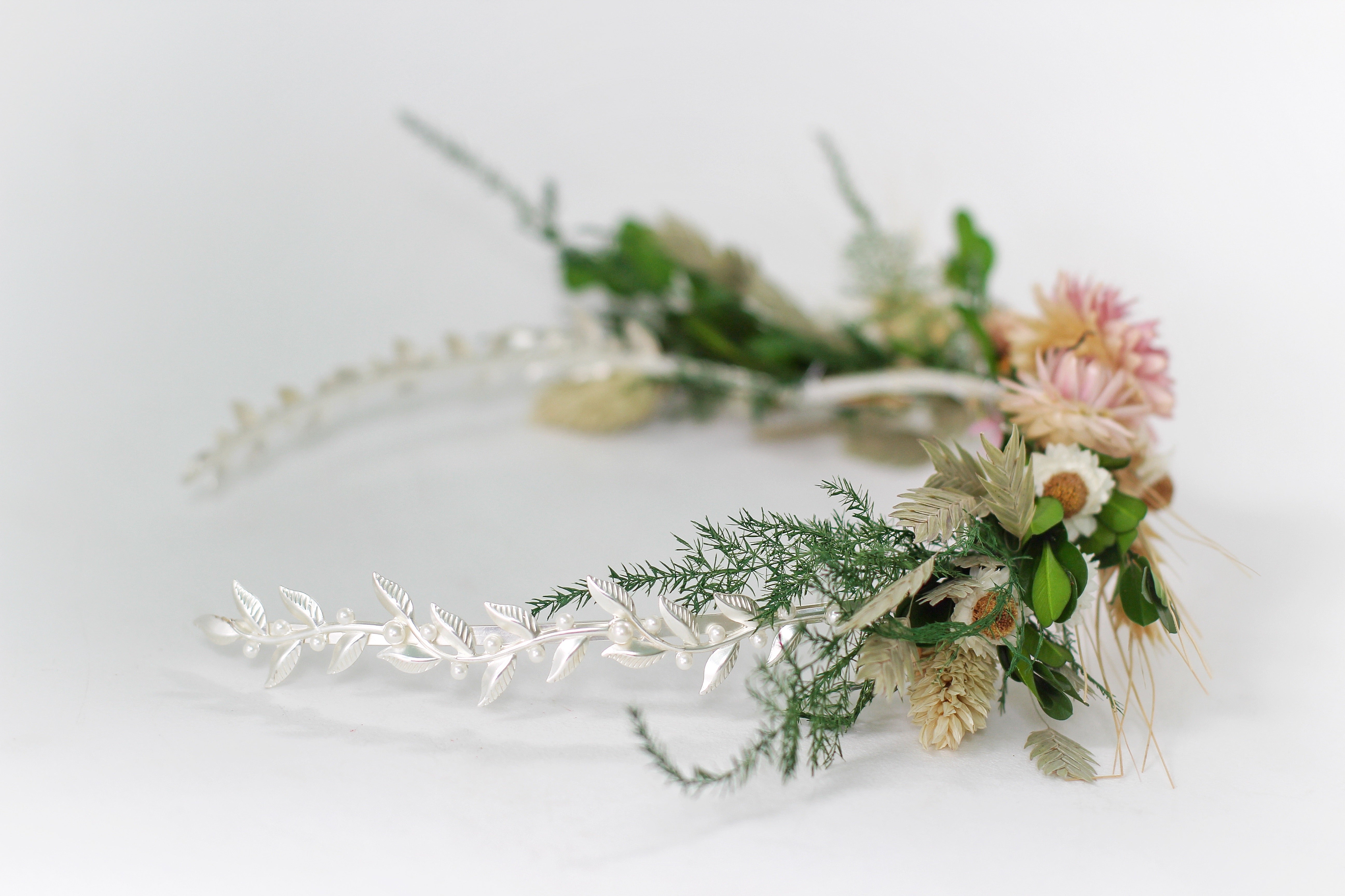 Preorder * Twigs & Pearls Goddess Crown With Dried Flowers