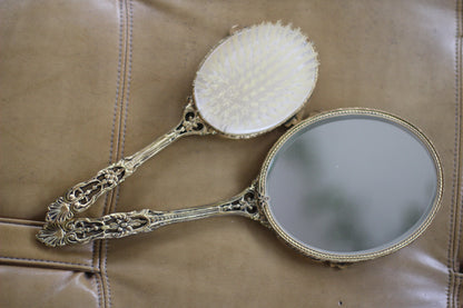 Antique Matson Roses Vanity Set
