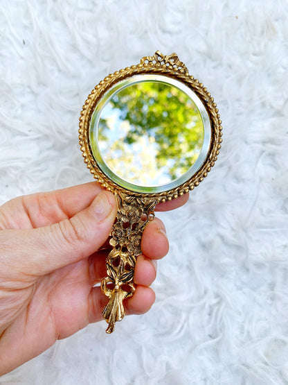 Antique Miniature Hand Mirror