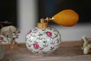 Antique Royal Bavaria Floral Porcelain Perfume Bottle