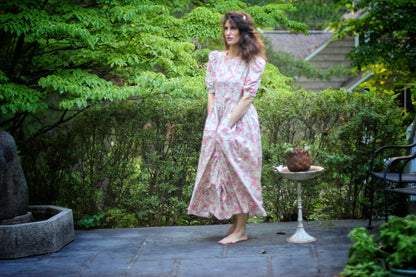 Vintage Floral Orange Laura Ashley Dress
