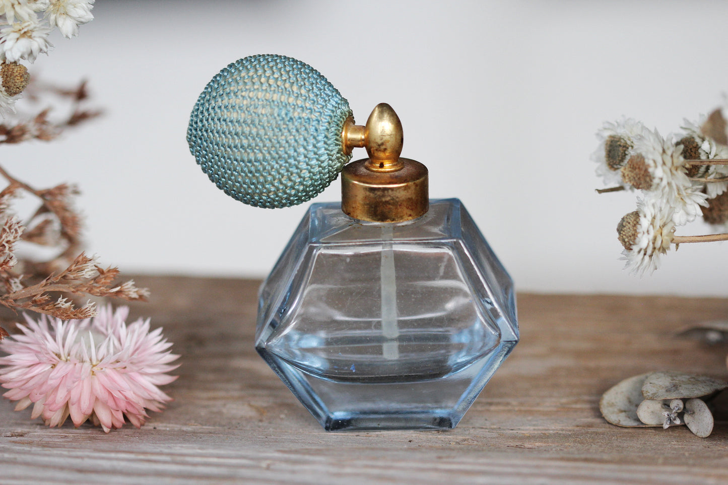 Antique Light Blue Perfume Bottle