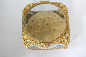 Antique Floral French Victorian Jewelry Box