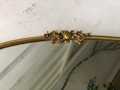 Antique Floral Matson Mirror Tray