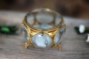 Antique Rare French Victorian Light Blue Jewelry Box