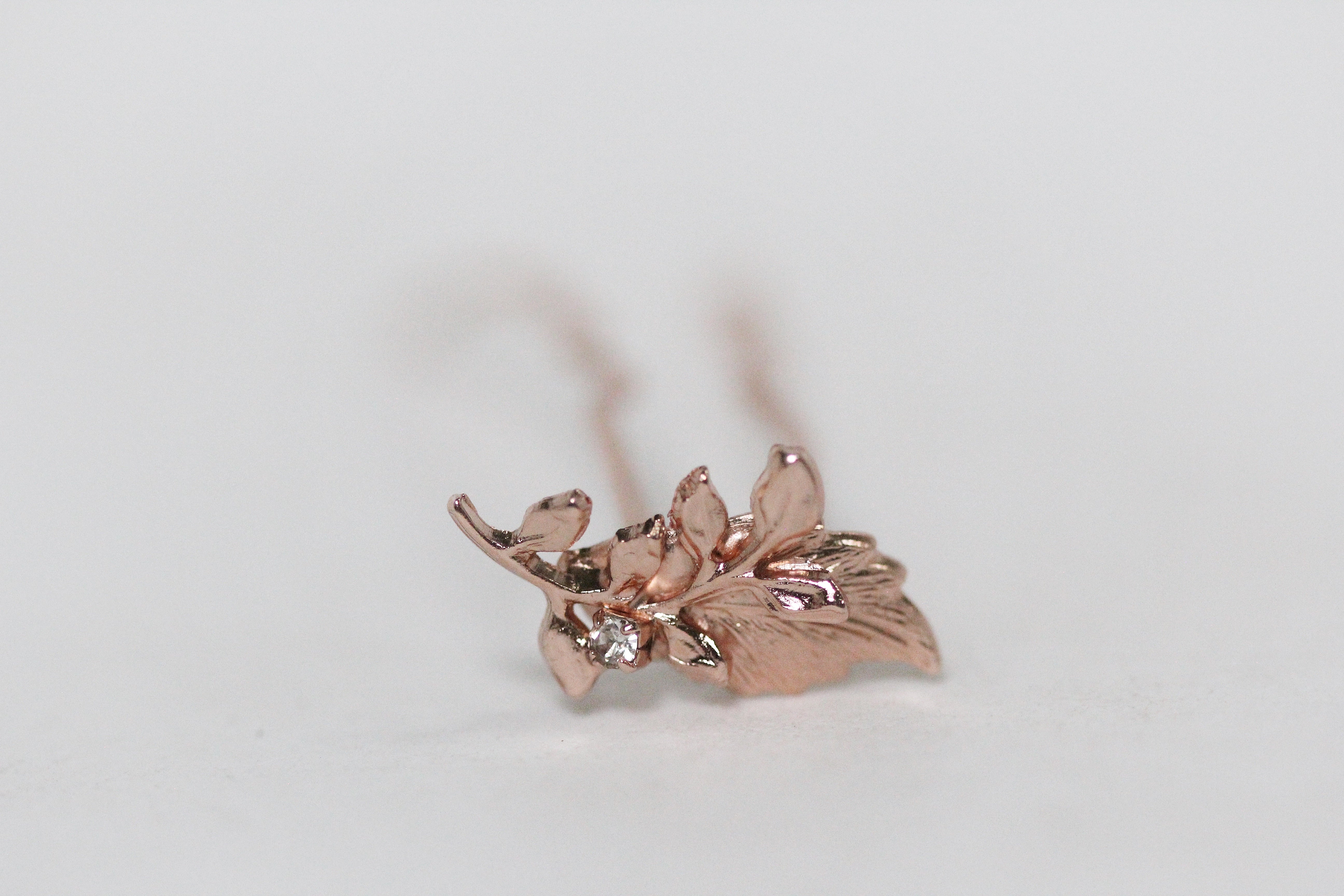 Gia Twig Crystal Leaf Hair Stick