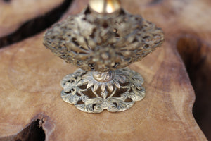 Antique Bronze Filigree Perfume Bottle