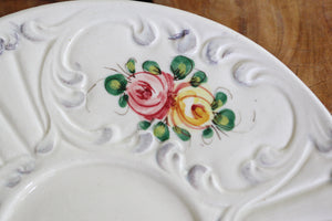 Vintage Porcelain Floral Italian Plate