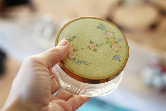 Vintage Floral Jar