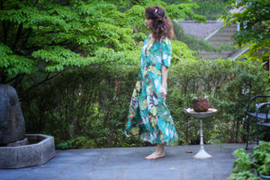 Vintage Green Floral Carol Anderson Dress