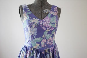 Vintage Hydrangea Floral Purple Laura Ashley Dress