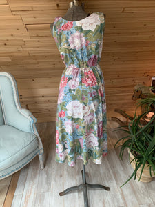 Vintage Sleeveless Floral Carol Anderson Dress