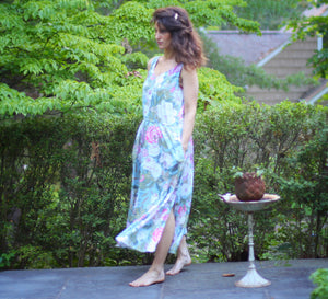 Vintage Sleeveless Floral Carol Anderson Dress