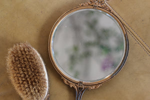 Antique Gold Floral Vanity Set