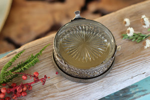 Antique Floral Gold Brocade Filigree Jar