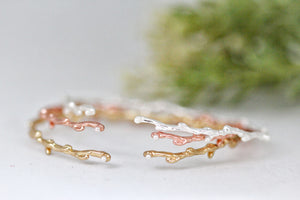Rustic Dainty Branch Pearls Bracelet
