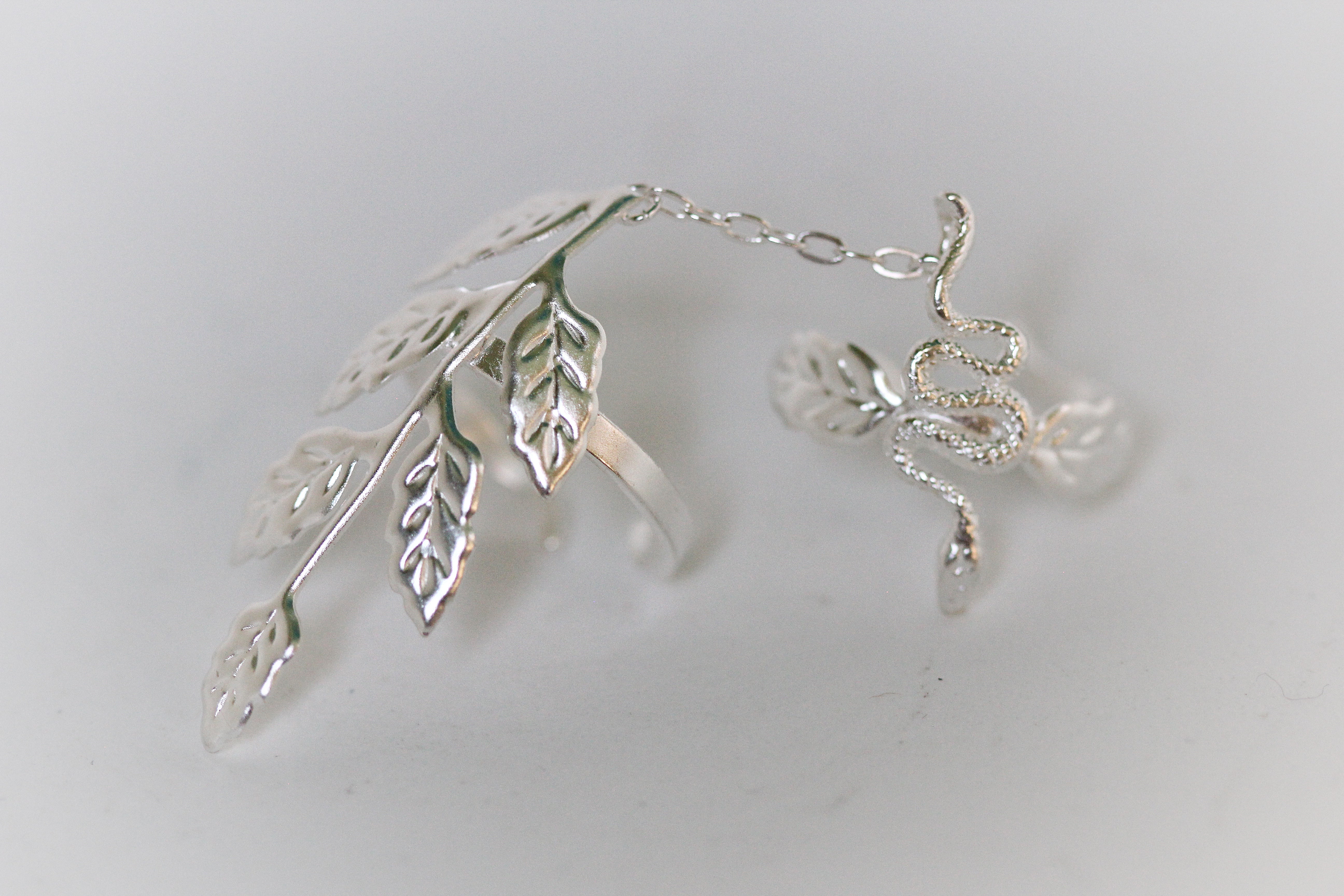 Preorder * Full Ring Snake & Leaves Ring