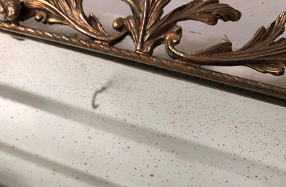 Antique Large Angels Vanity Mirror Tray