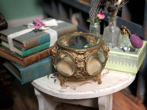 Antique Floral Dogwood Jewelry Box