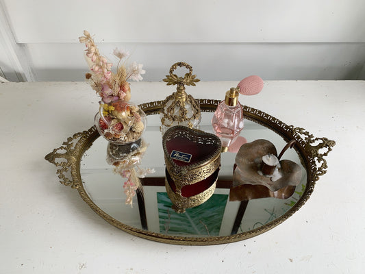Victorian Antique Mirror Tray