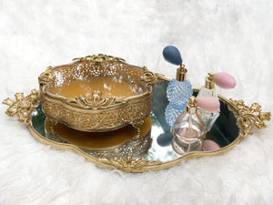 Antique Tulip Mirror Tray