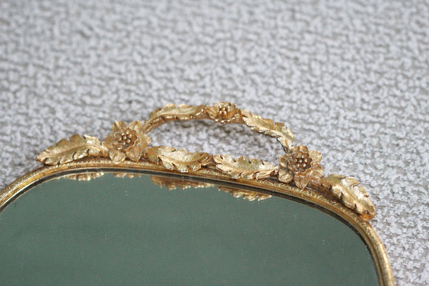 Antique Water Lily Mirror Tray