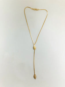 Preorder * Leaf Drop Lariat Necklace