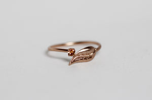 Roxanne Crystal Leaf Ring