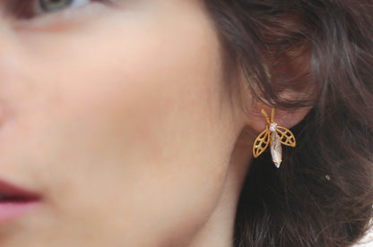Preorder* Crystal Bee Earrings