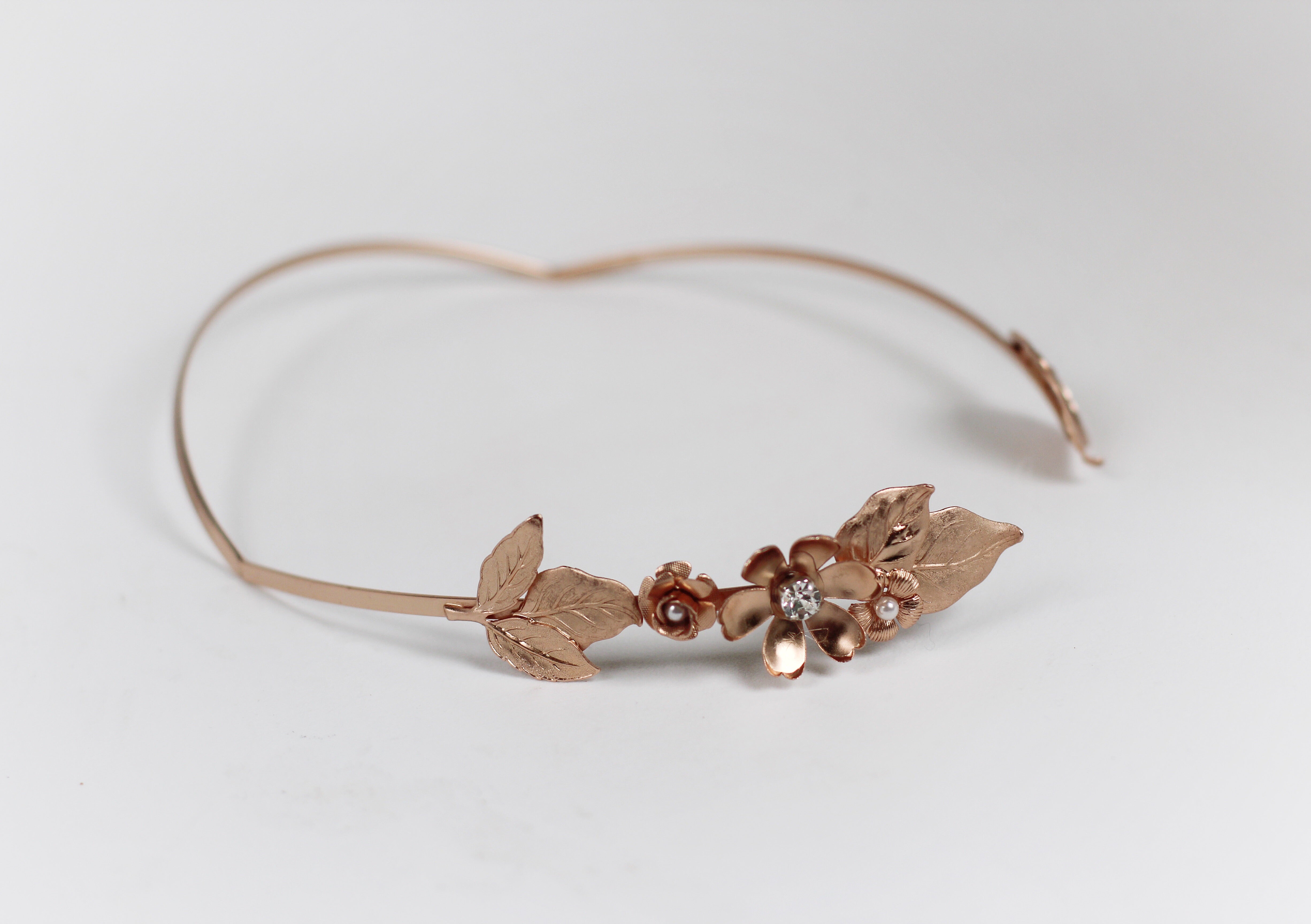 Preorder* Jillian Floral Asymmetrical Goddess Crown