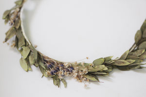 Preorder * Dried Eucalyptus Daisy Wreath