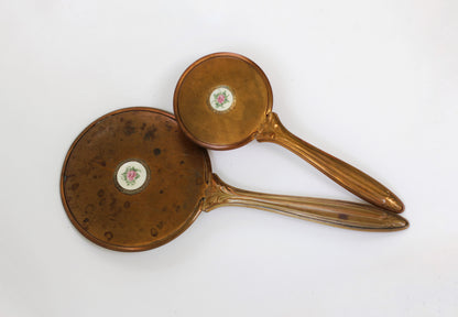 Antique Bronze Floral Vanity Set