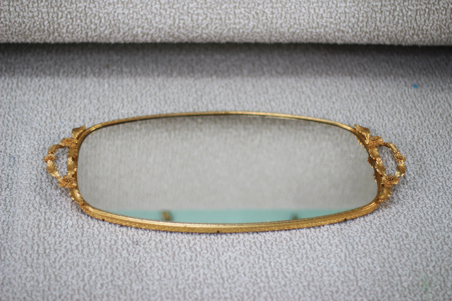 Antique Water Lily Mirror Tray